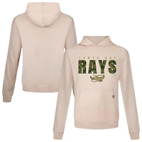 Men's Levelwear  Khaki Tampa Bay Rays Relay Protect Pullover Hoodie