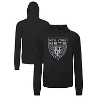 Men's Levelwear  Black New York Mets Mandate Buckler Tri-Blend Pullover Hoodie