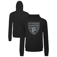 Men's Levelwear  Black Pittsburgh Pirates Mandate Buckler Tri-Blend Pullover Hoodie