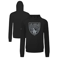 Men's Levelwear  Black Los Angeles Dodgers Mandate Buckler Tri-Blend Pullover Hoodie