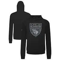 Men's Levelwear  Black Cleveland Guardians Mandate Buckler Tri-Blend Pullover Hoodie