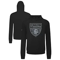 Men's Levelwear  Black Detroit Tigers Mandate Buckler Tri-Blend Pullover Hoodie