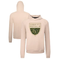 Men's Levelwear  Khaki Kansas City Royals Mandate Buckler Tri-Blend Pullover Hoodie