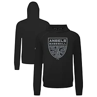 Men's Levelwear  Black Los Angeles Angels Mandate Buckler Tri-Blend Pullover Hoodie