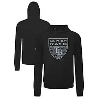 Men's Levelwear  Black Tampa Bay Rays Mandate Buckler Tri-Blend Pullover Hoodie