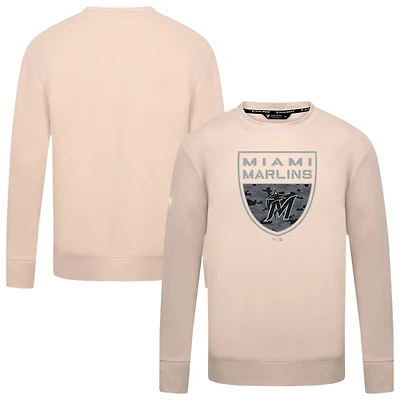 Men's Levelwear  Khaki Miami Marlins Mandate Buckler Pullover