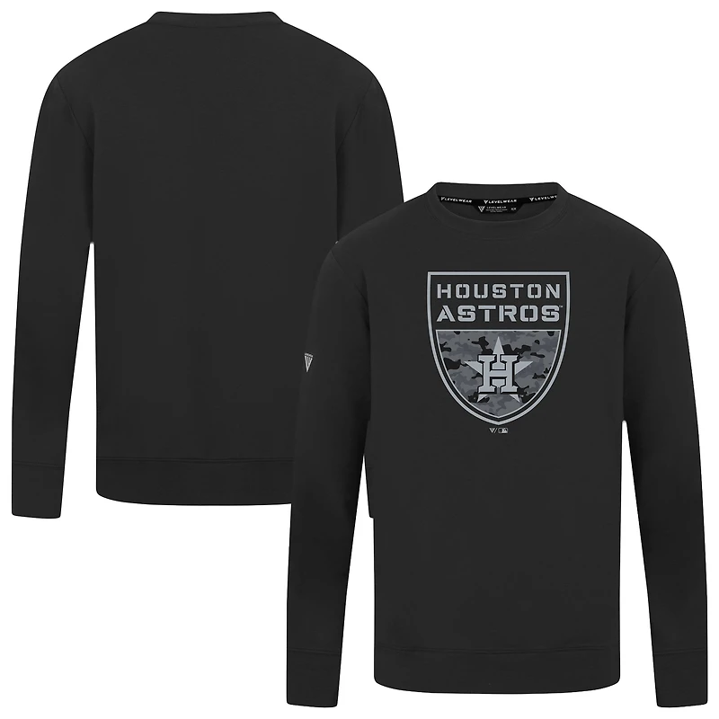 Men's Levelwear  Black Houston Astros Mandate Buckler Pullover