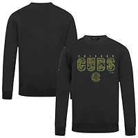 Men's Levelwear  Black Chicago Cubs Zane Protect Pullover Sweatshirt