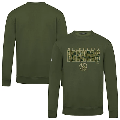 Men's Levelwear  Green Milwaukee Brewers Zane Protect Pullover Sweatshirt