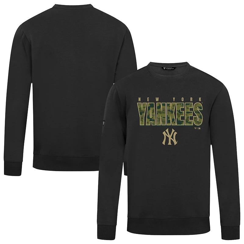 Men's Levelwear Black New York Yankees Zane Protect Pullover Sweatshirt