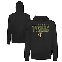 Men's Levelwear  Black Minnesota Twins Podium Protect Pullover Hoodie