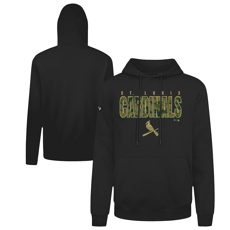 Men's Levelwear  Black St. Louis Cardinals Podium Protect Pullover Hoodie