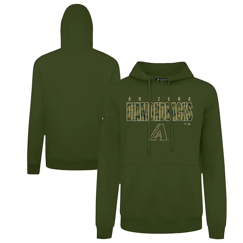 Men's Levelwear Green Arizona Diamondbacks Podium Protect Pullover Hoodie