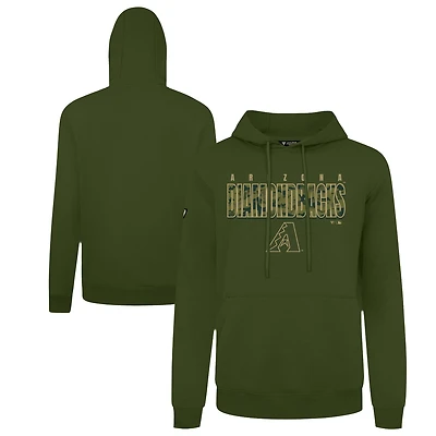 Men's Levelwear  Green Arizona Diamondbacks Podium Protect Pullover Hoodie
