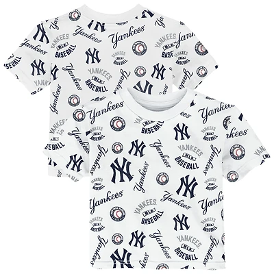 Toddler Outerstuff  White New York Yankees Run Down T-Shirt