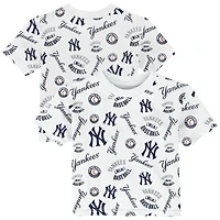 Toddler Outerstuff  White New York Yankees Run Down T-Shirt
