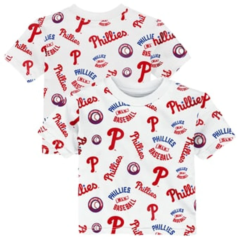 Toddler Outerstuff  White Philadelphia Phillies Run Down T-Shirt