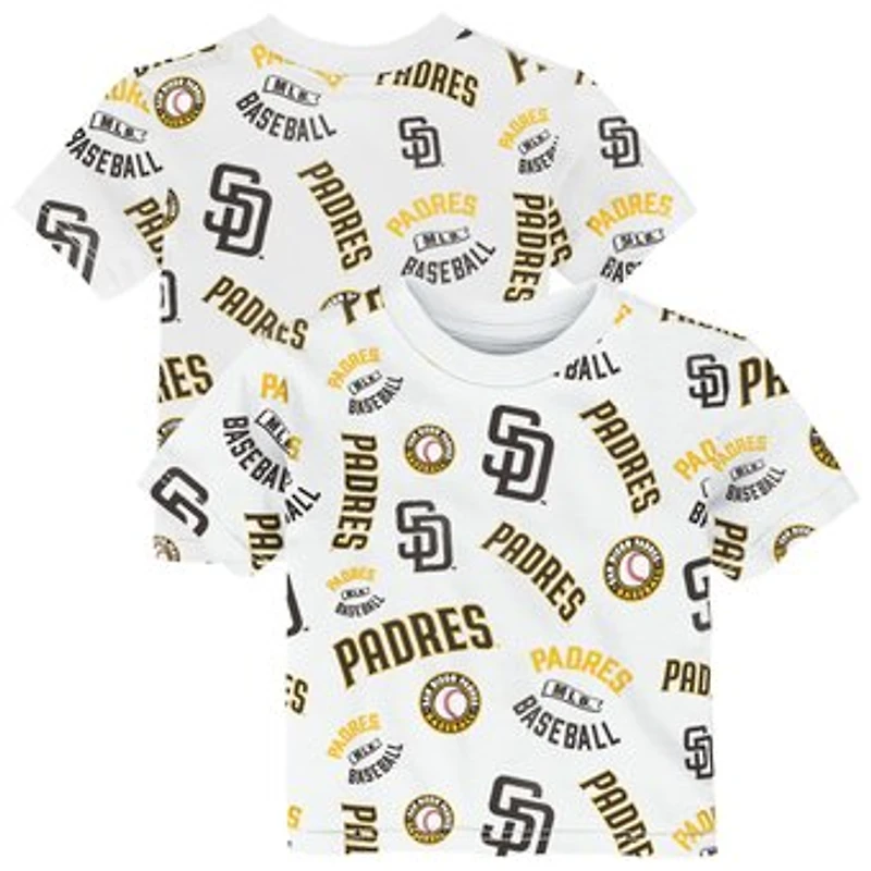 Toddler Outerstuff White San Diego Padres Run Down T-Shirt