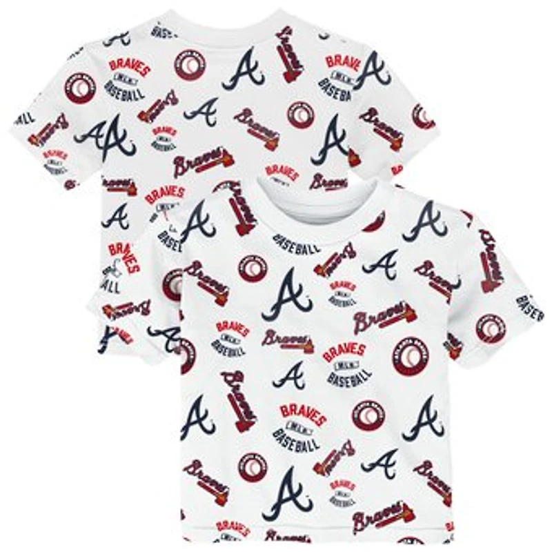 Toddler Outerstuff White Atlanta Braves Run Down T-Shirt