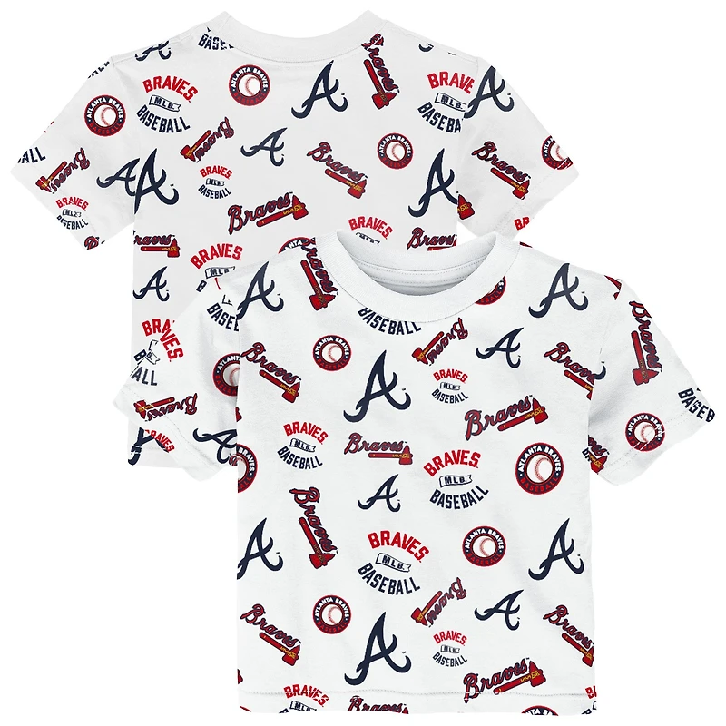 Toddler Outerstuff White Atlanta Braves Run Down T-Shirt