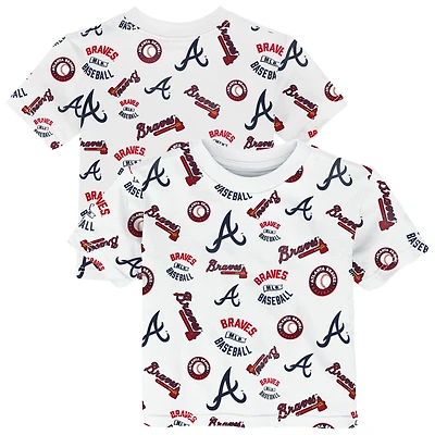 Toddler Outerstuff White Atlanta Braves Run Down T-Shirt