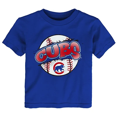 Toddler Outerstuff  Royal Chicago Cubs Split Ball T-Shirt