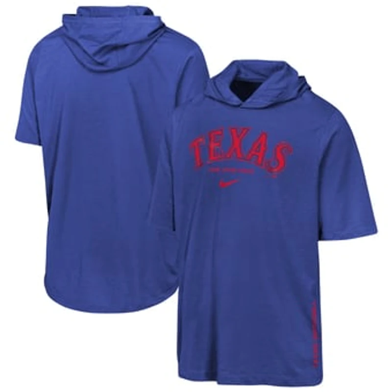 Youth Nike Royal Texas Rangers Dri-FIT Hooded T-Shirt