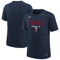 Youth Nike Navy Minnesota Twins Authentic Collection Velocity Dri-FIT T-Shirt