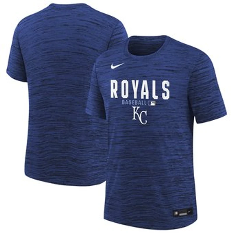 Youth Nike Royal Kansas City Royals Authentic Collection Velocity Dri-FIT T-Shirt