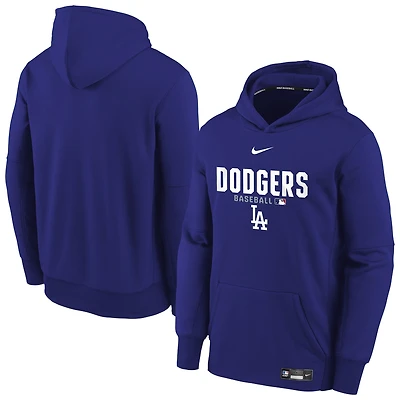 Youth Nike Royal Los Angeles Dodgers Authentic Collection Therma-FIT Hoodie
