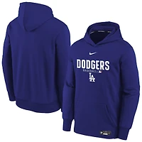 Youth Nike Royal Los Angeles Dodgers Authentic Collection Therma-FIT Hoodie