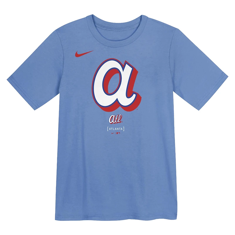 Preschool Nike Light Blue Atlanta Braves 2026 City Connect Logo T-Shirt