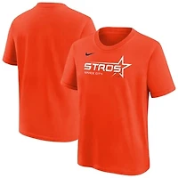 Youth Nike Orange Houston Astros City Connect Wordmark T-Shirt