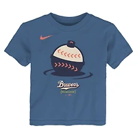 Toddler Nike Navy Milwaukee Brewers 2026 City Connect Logo T-Shirt