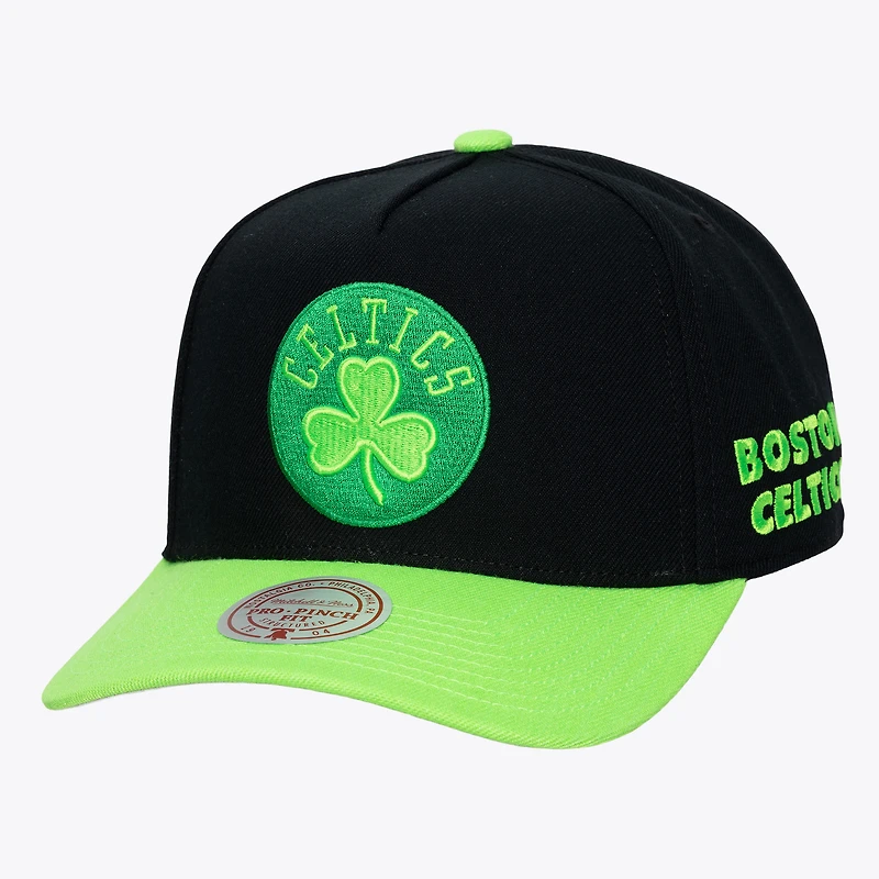 Men's Mitchell & Ness  Black Boston Celtics Hardwood Classics Legendary Away Pro-Pinch Adjustable Hat