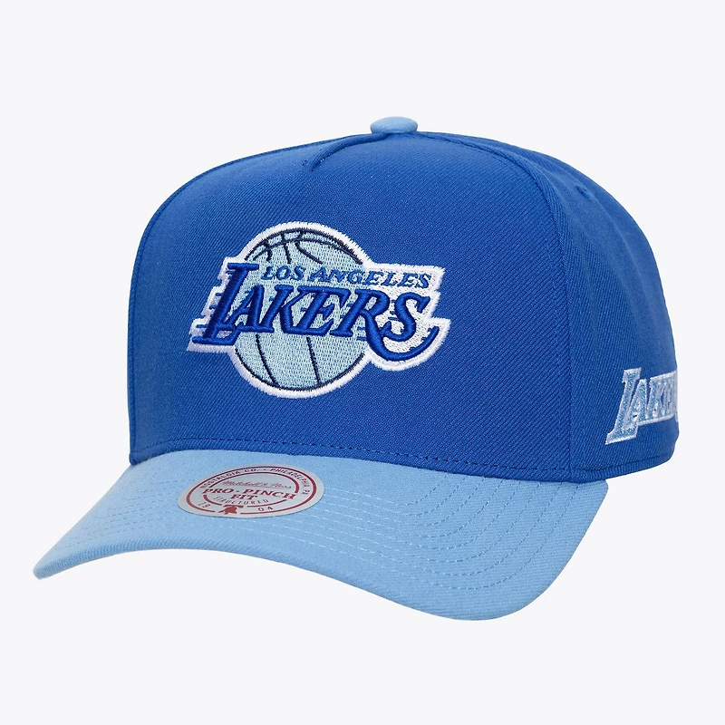 Men's Mitchell & Ness  Blue Los Angeles Lakers Legendary Home Pro Pinch Snapback Hat