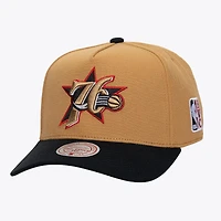 Men's Mitchell & Ness  Gold Philadelphia 76ers Legendary Home Pro Pinch Snapback Hat
