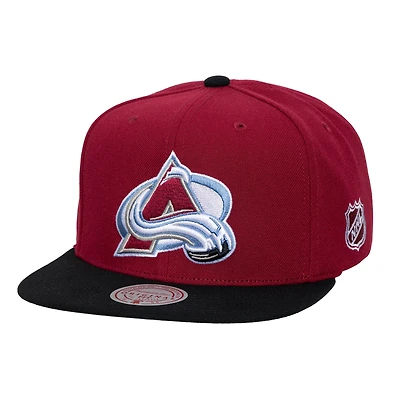 Men's Mitchell & Ness  Burgundy Colorado Avalanche Legendary Away Snapback Hat