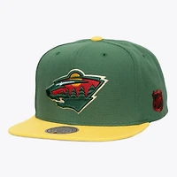Men's Mitchell & Ness  Green Minnesota Wild Legendary Home Snapback Hat