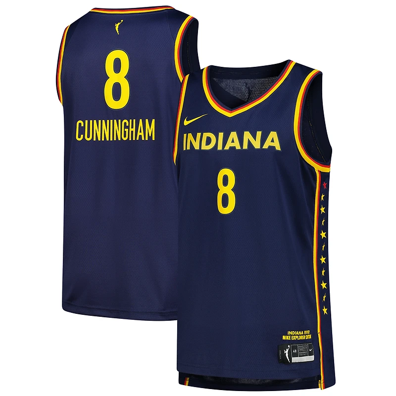 Unisex Nike Sophie Cunningham Navy Indiana Fever Explorer Edition Victory Player Jersey