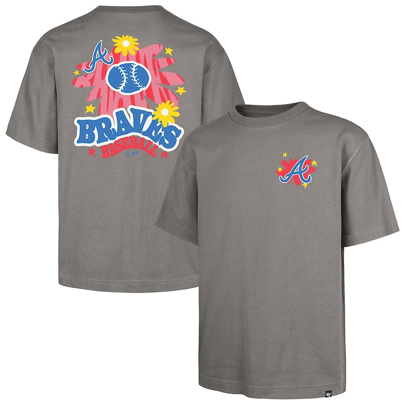 Men's '47 Gray Atlanta Braves Flora Foundation T-Shirt