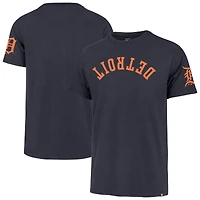 Men's '47  Navy Detroit Tigers Upside Down Two-Peat Franklin T-Shirt