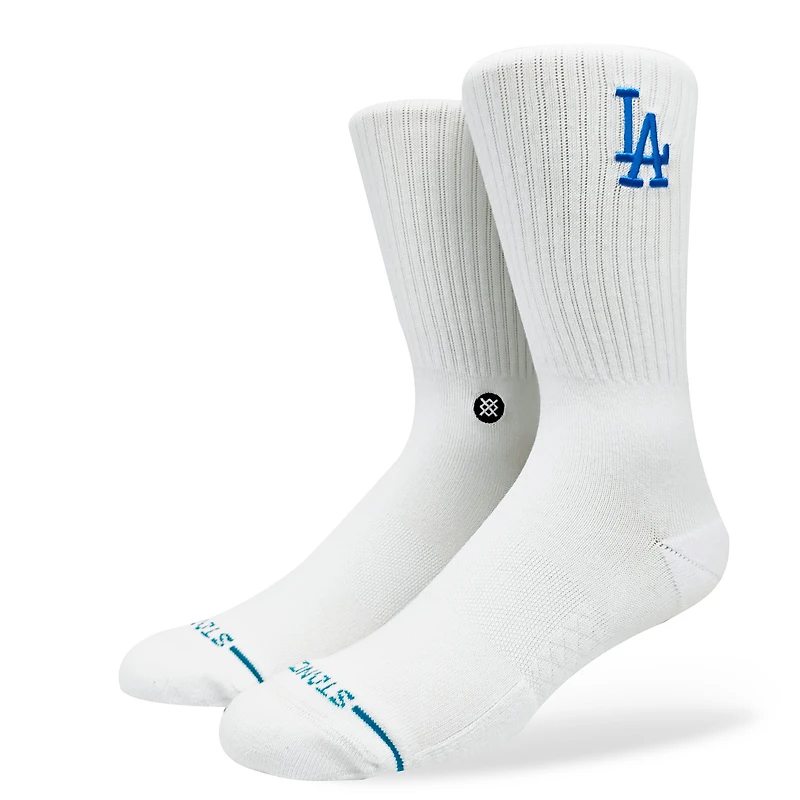 Unisex Stance Los Angeles Dodgers White Crested Knit Crew Socks