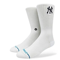 Unisex Stance New York Yankees White Crested Knit Crew Socks