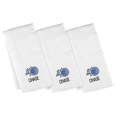 Infant Chad & Jake Orlando Magic Personalized Burp Cloth Three-Pack Set