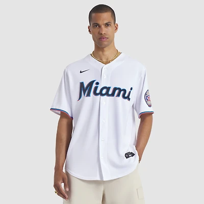 Men's Nike Ichiro Suzuki White Miami Marlins 2025 Baseball Hall of Fame Name & Number Retired Replica Jersey