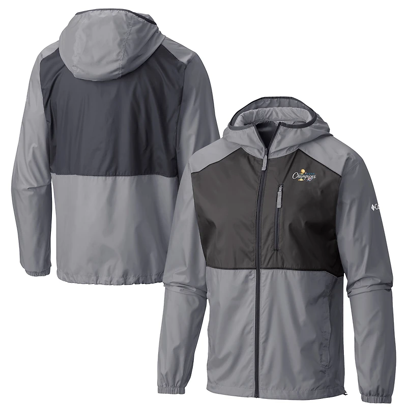 Men's Columbia Gray Oklahoma City Thunder 2025 NBA Finals Champions Flash Forward Lightweight Full-Zip Hooded Windbreaker