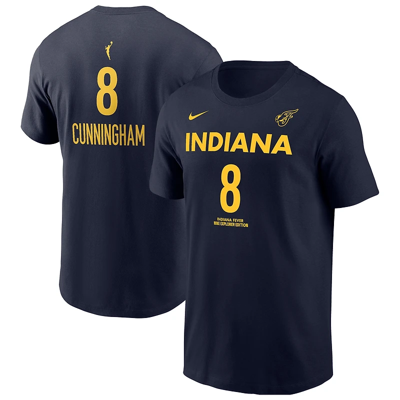Men's Nike Sophie Cunningham Navy Indiana Fever Explorer Name & Number T-Shirt