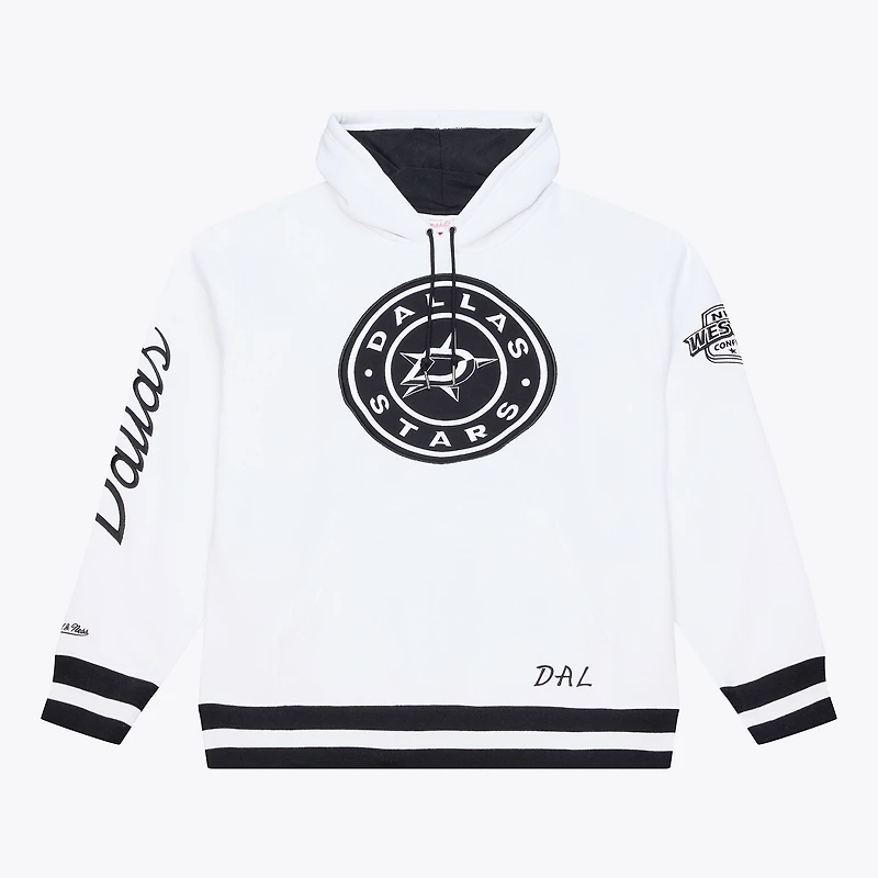 Men's Mitchell & Ness White Dallas Stars Arctic Fleece Hoodie