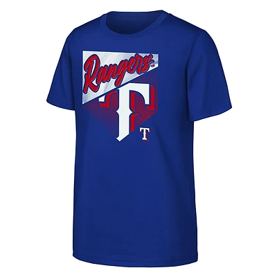 Youth Outerstuff Royal Texas Rangers Prime Plate T-Shirt